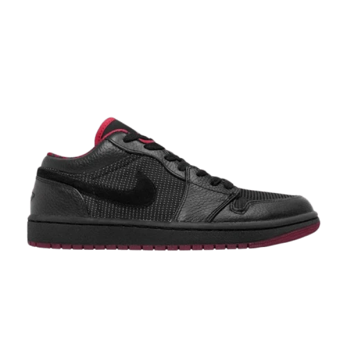 Jordan 1 Retro Low Black Metallic Silver Varsity Red
