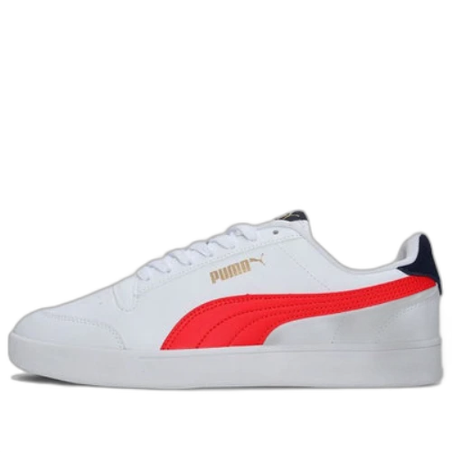 PUMA Unisex Shuffle Sneakers White/Red