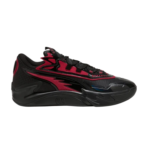 PUMA Scoot Zeros Slip Resistant Abrasion Resistant Low top Basketball Shoes Men's Black Red