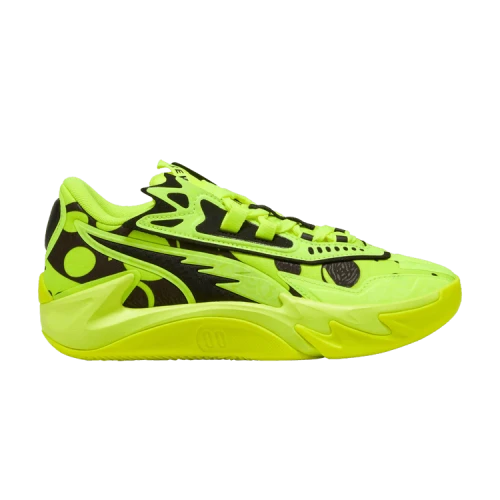 Puma Scoot Zeros 2 Big Kid 'Yellow Alert Black'