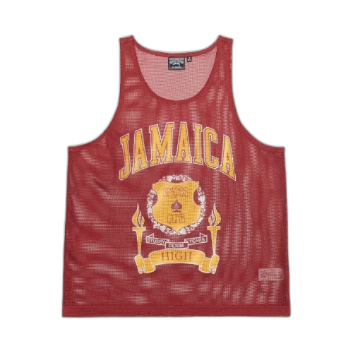 Stussy x Denim Tears Mesh Tank 'Cardinal'