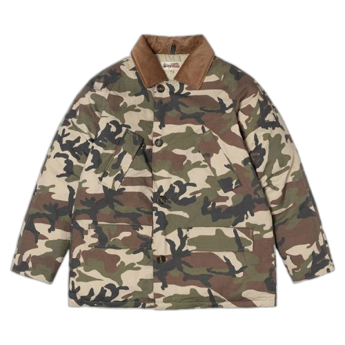 Stussy x Denim Tears Ripstop Down Army Jacket 'Camo'