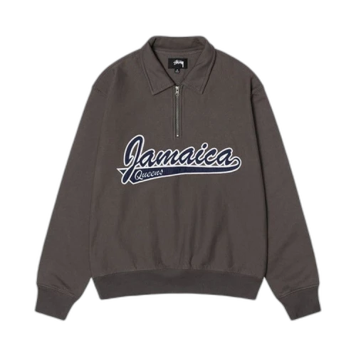 Stussy x Denim Tears Half Zip Fleece 'Charcoal'
