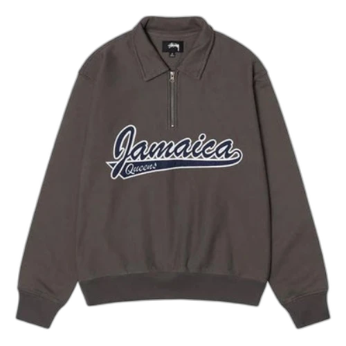 Stussy x Denim Tears Half Zip Fleece 'Charcoal'