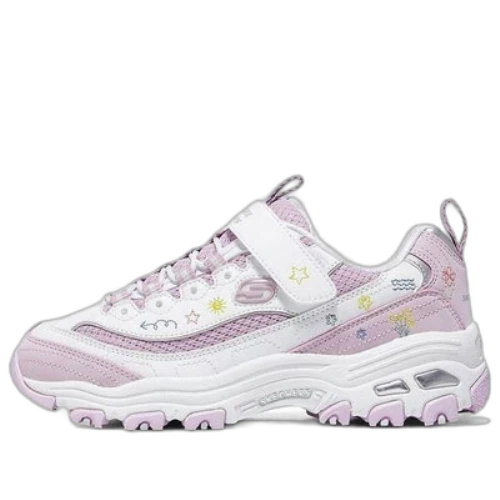 (GS) Skechers D'Lites Bright Blossoms 'White Purple'