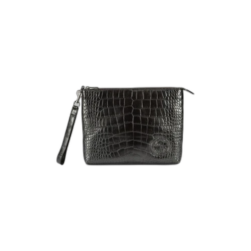Gucci Crocodile Millenium Small Envelope Pouch 'Military'