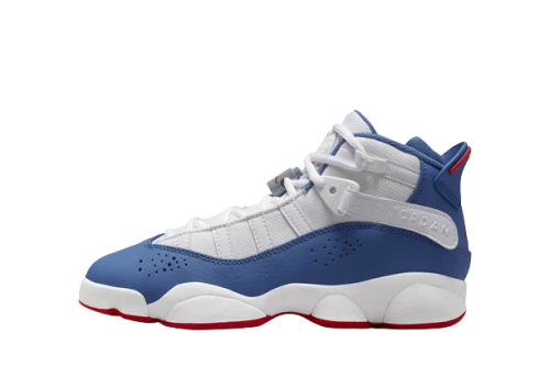 Jordan 6 Rings White University Red Light Steel Grey True Blue (GS)