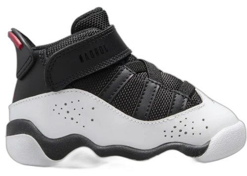 Jordan 6 Rings Black White University Red (TD)