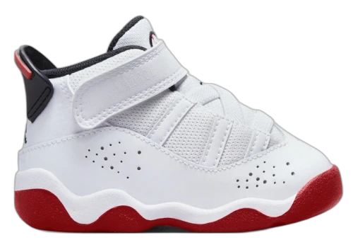 Jordan 6 Rings White Black University Red (TD)