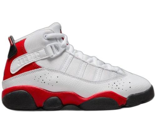 Jordan 6 Rings White Black University Red (PS)