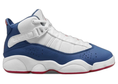 Jordan 6 Rings White University Red Light Steel Grey True Blue (PS)