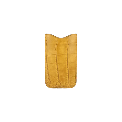 Gucci Crocodile Leather iPhone 5s Phone Case Yellow