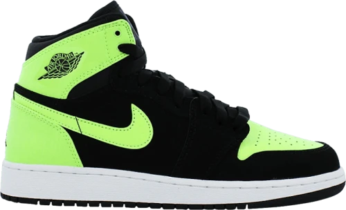 Jordan 1 Retro High Black Ghost Green (GS)
