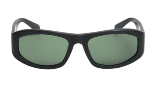 Stussy Landon Sunglasses Matte Black/Green Lens