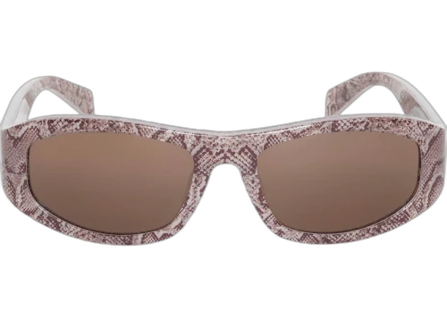 Stussy Landon Sunglasses Snakeskin Brown