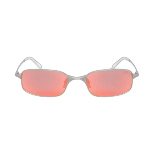 Stussy Simon Sunglasses 'Matte Silver/Sunflare Mirror'