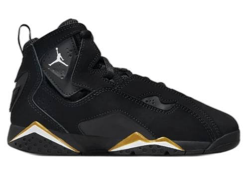Jordan True Flight Black Metallic Gold White (PS)