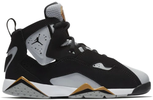 Jordan True Flight Black Wolf Grey Metallic Gold (PS)