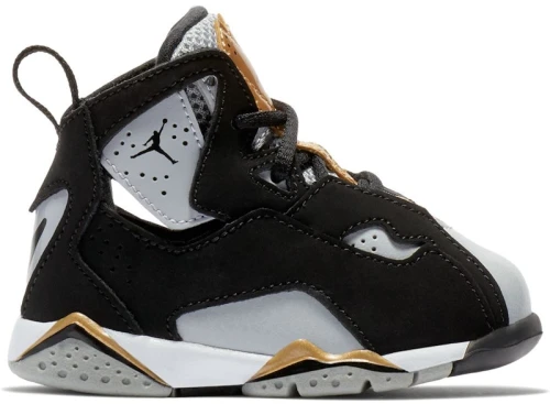 Jordan True Flight Black Wolf Grey Metallic Gold (TD)