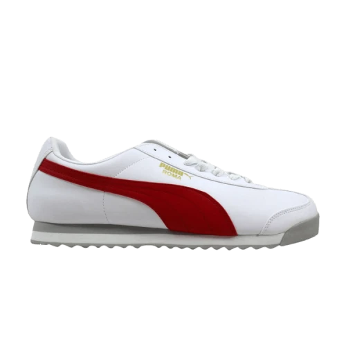 Puma Roma Basic White-High Risk Red