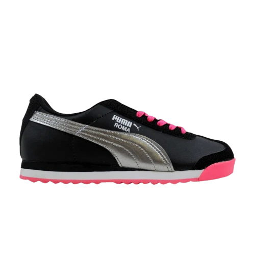 Puma Roma Flower Jr 'Black Silver Pink'