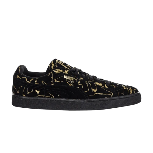 Puma Suede 'Brush Emboss Metallic - Black'