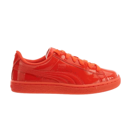 PUMA Basket Classic Patent Little Kids 'Red Blast'