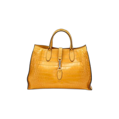 Gucci Jackie Soft Tote Crocodile Handbag 'Dark Zest'