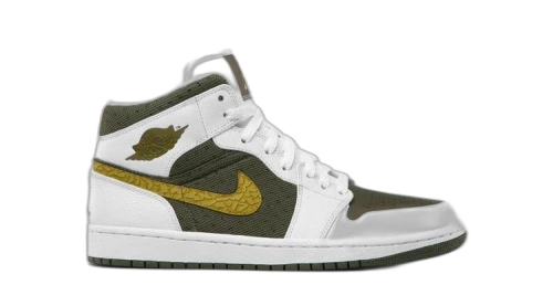 Jordan 1 Phat Mid White Peat Moss Cargo Khaki