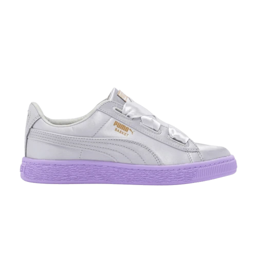 Puma Basket Heart Tween Jr 'Glacier Grey Purple'