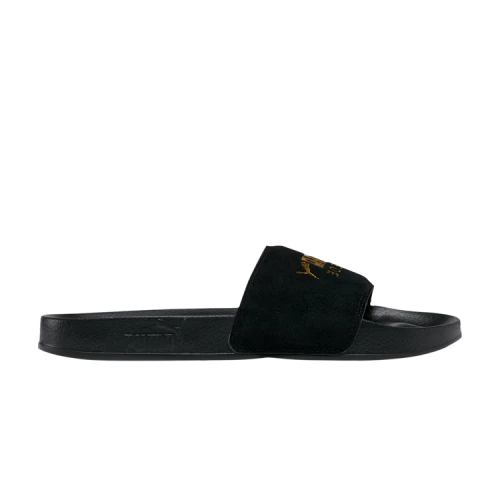 PUMA Leadcat Suede Slide 'Black Team Gold'