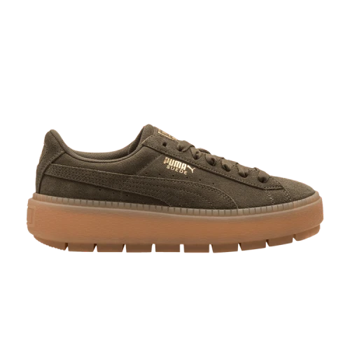 PUMA Suede Platform Trace 'Olive Night' (Women's)