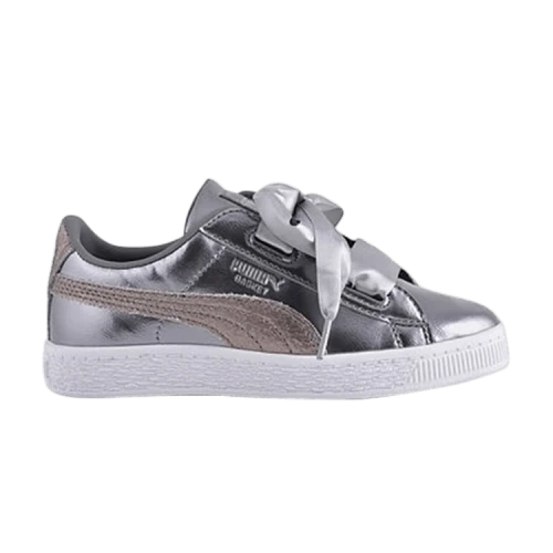 Puma Basket Heart Lunar Lux Little Kids 'Smoked Pearl'