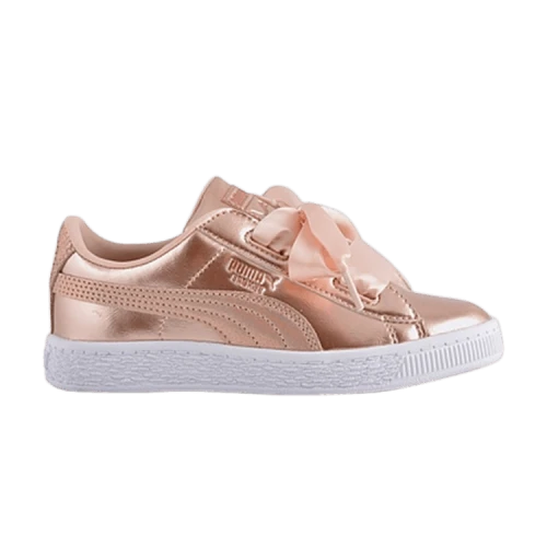 PUMA Basket Heart Lunar Lux Little Kids 'Creamed Tan'
