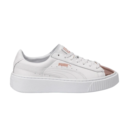 PUMA Basket Platform Metallic 'White Rose Gold' (Women's)