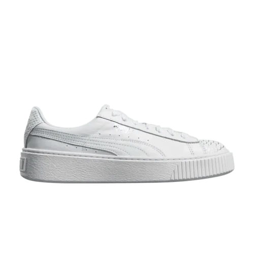 PUMA Basket Platform Ocean Leisure Board Shoes White (Women's)