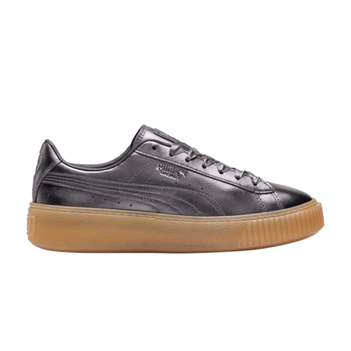 PUMA Basket Platform Luxe 'Silver' (Women's)