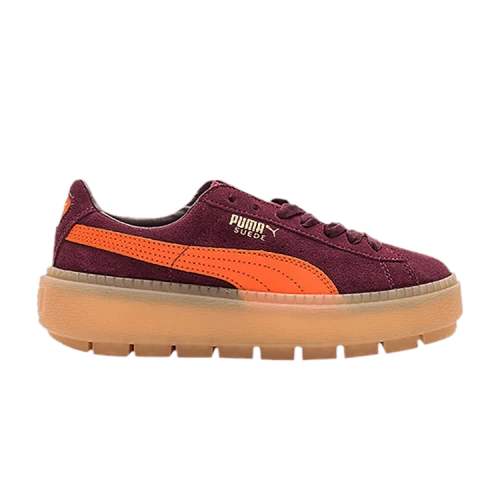 PUMA Suede Platform Trace 'Winetasting Flame' (Women's)