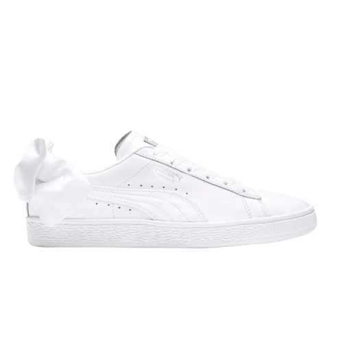 PUMA Basket Bow Triple White Leather (Women's)
