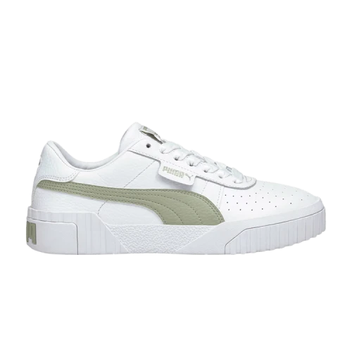PUMA Cali Casual Board Shoes White/Green (Women's)