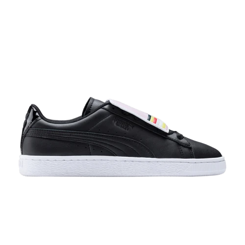 PUMA Basket Badge Casual Sneakers Black/White (Women's)