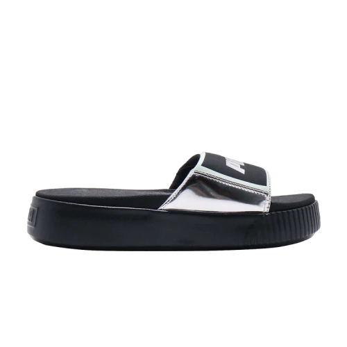 PUMA Platform Slide TZ Metallic Wns 'Silver' (Women's)