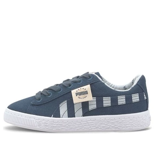 PUMA Basket Canvas Little Kids 'TIme 4 Change - Dark Denim'