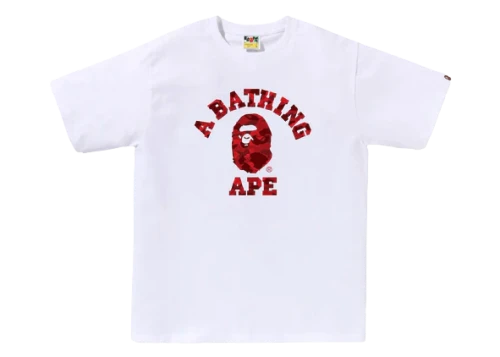 BAPE Color Camo College Tee (SS24) White/Red