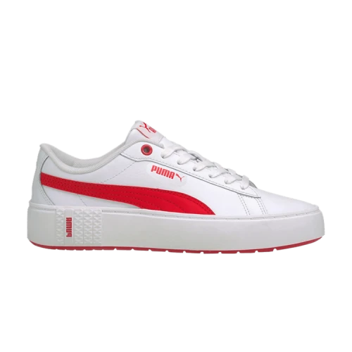 PUMA Smash Platform V2 'White Poppy Red' (Women's)