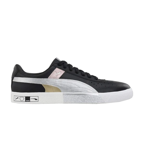 Puma Clyde Hacked Perf Toe Metal 'Black Silver'