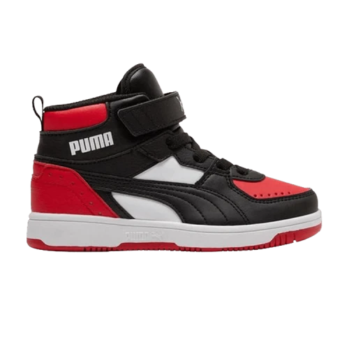 PUMA Rebound Joy AC Little Kid 'Black White High Risk Red'