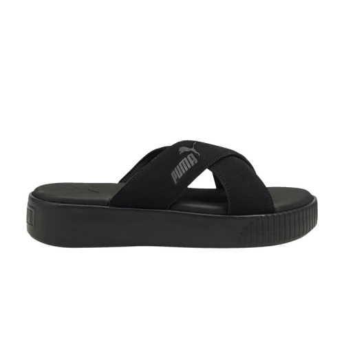 PUMA Platform Suede Slide 'Black' (Women's)