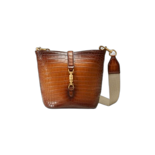 Gucci Jackie Soft Crocodile Bucket Bag 'Cuir Rocky'