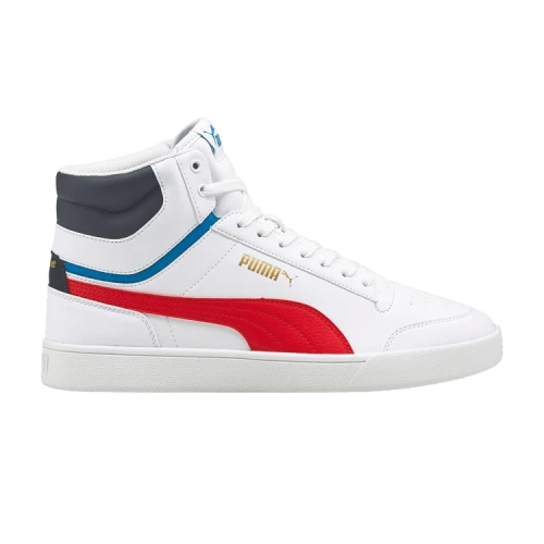 PUMA Shuffle Mid 'White High Risk Red'